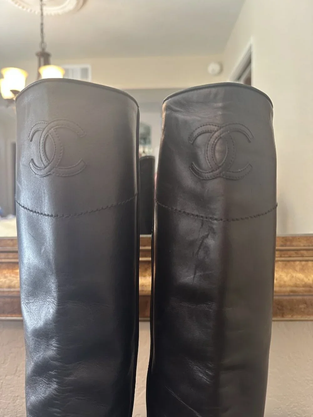 Chanel Long Boots Leather Size 37